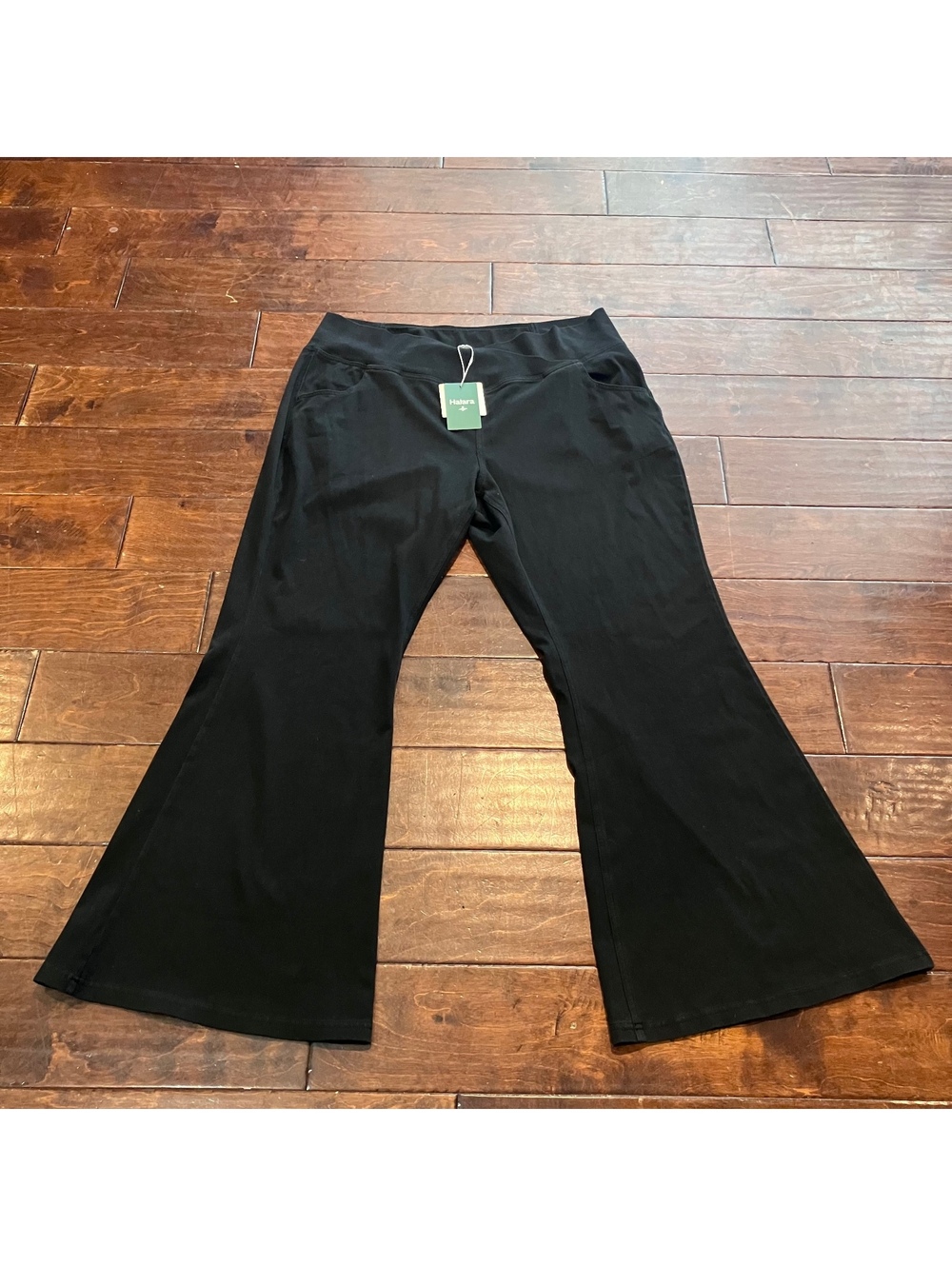 Halara Clean Girl Flex Denim Black Flared Athleisure Legging Pants 2X-New